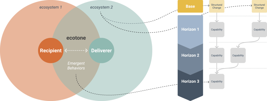 ecotone framework in an evolution map