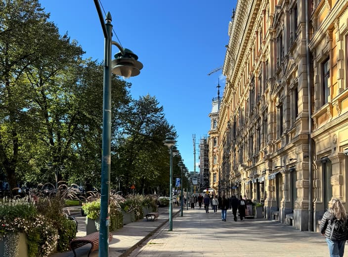street life in Helsinki