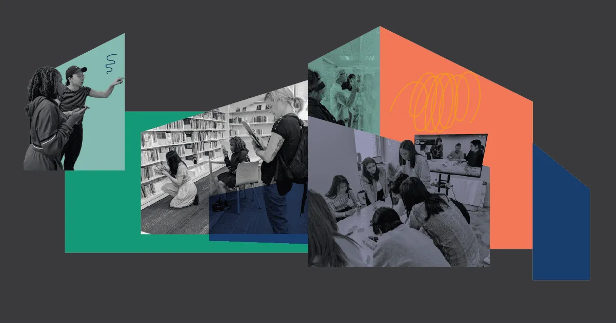 a collage of harmonic and the community participating in design