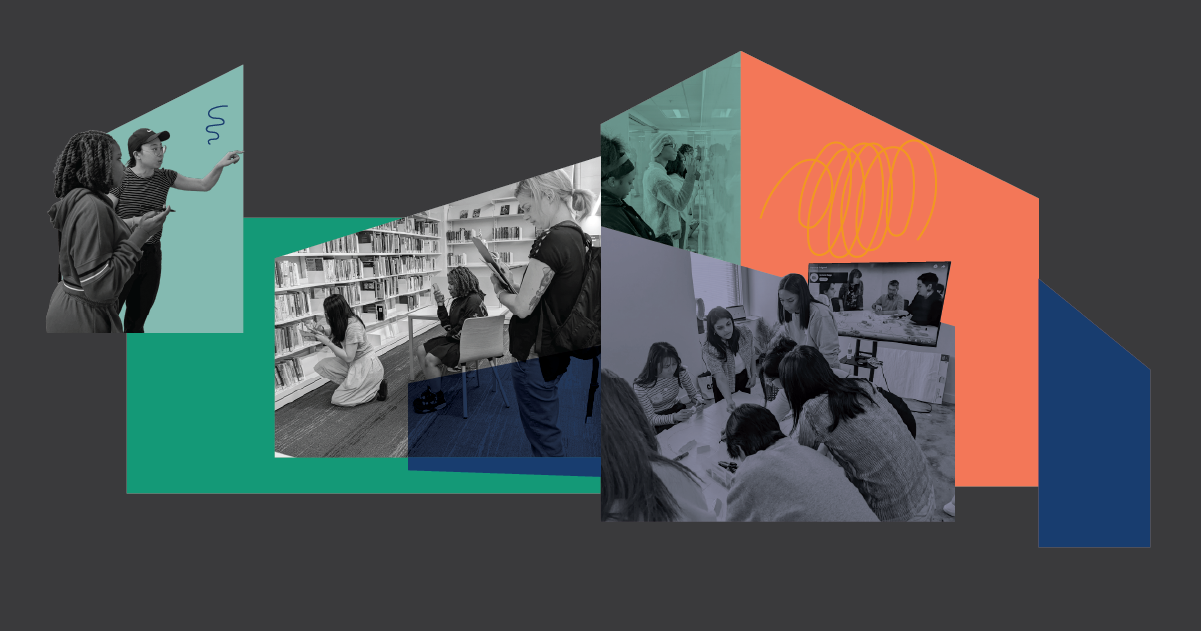 a collage of harmonic and the community participating in design