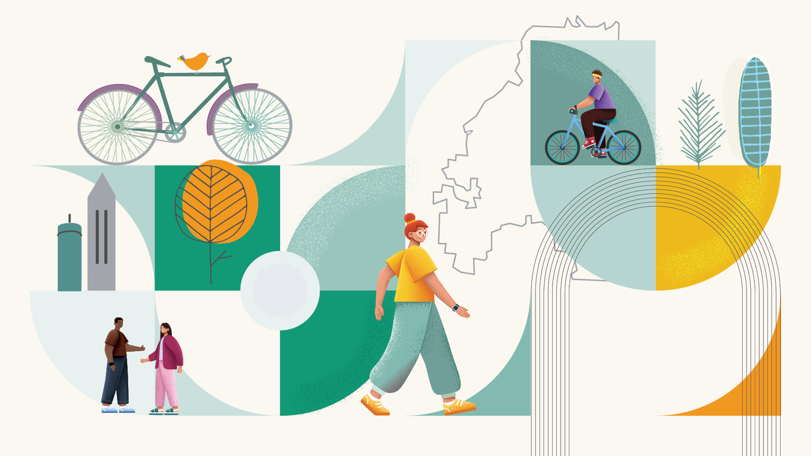 collage of people on the beltline hanging out and being rad