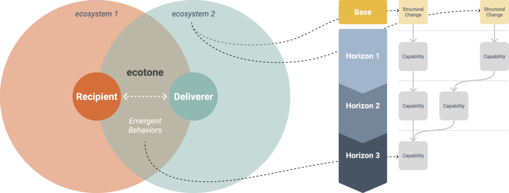 ecotone framework in an evolution map